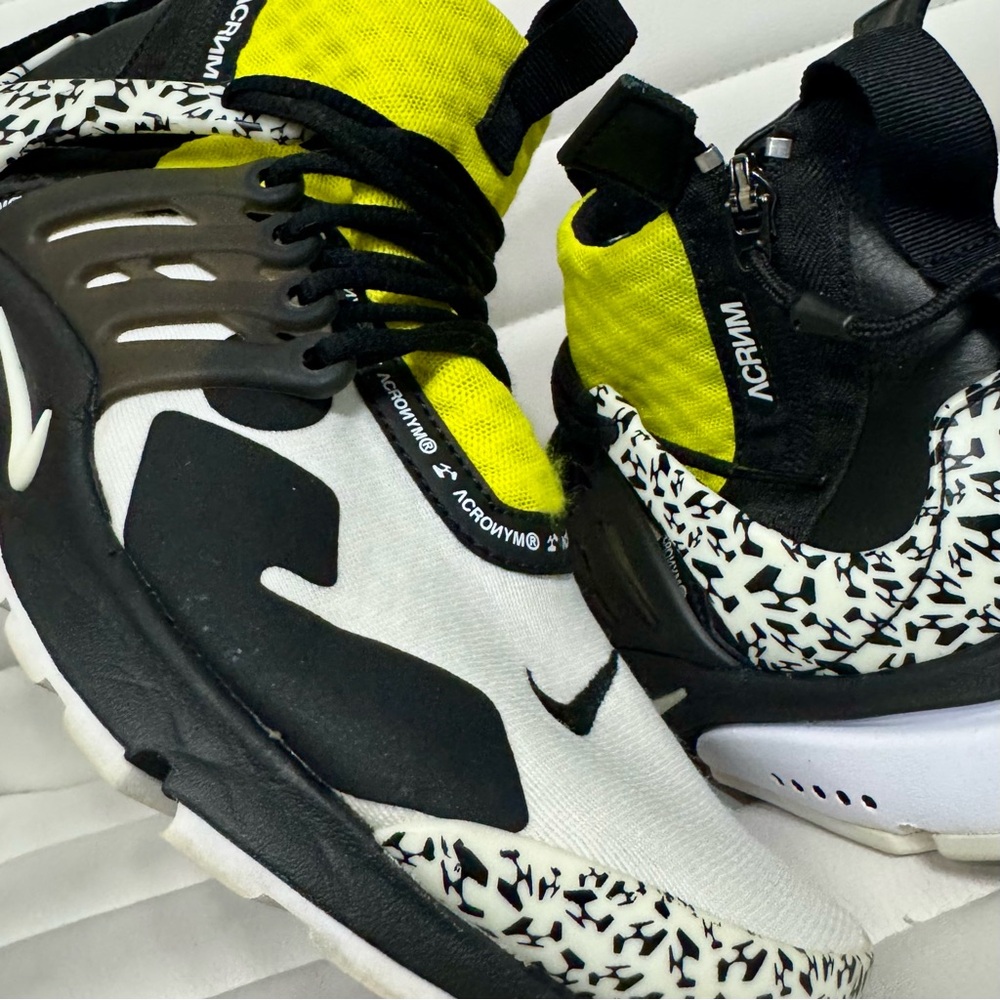 2018 Nike Air Presto Mid x Acronym Dynamic Yellow AH7832-100 Men 6 Women 7.5